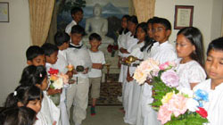 Our priority is to teach children Buddhist traditions